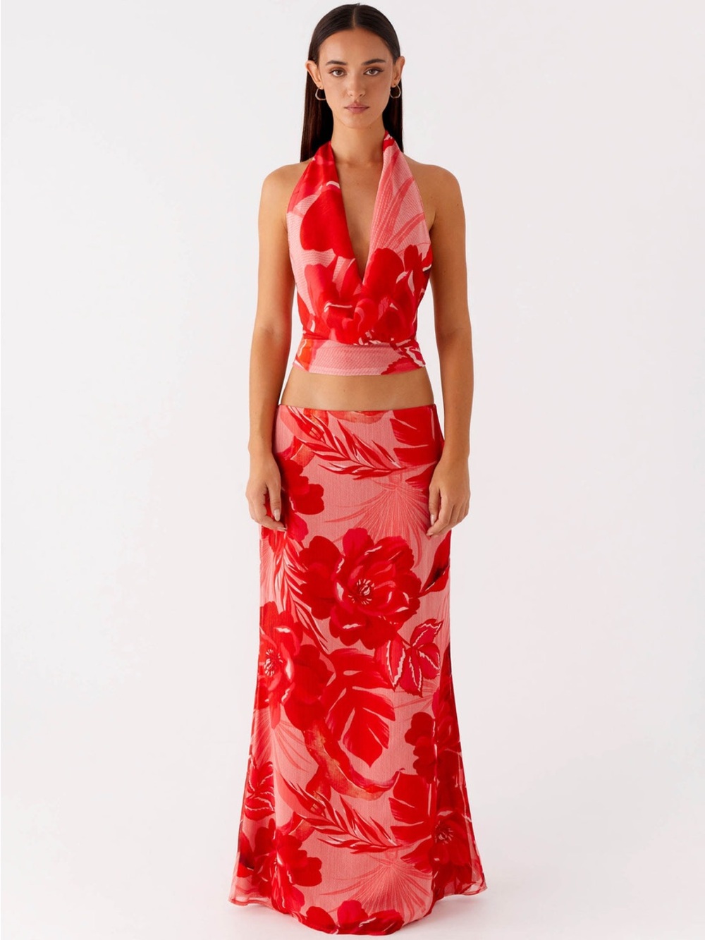Peppermayo Red Floral Maxi Skirt - Picture 4 of 7